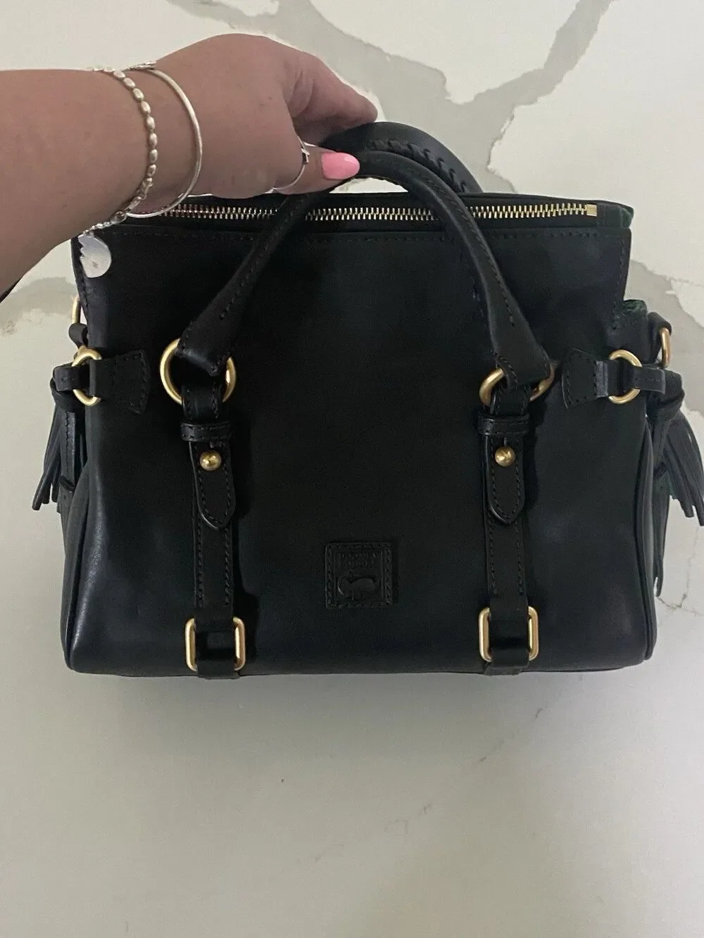 NWOT Dooney & Bourke Black Mini Florentine Satchel